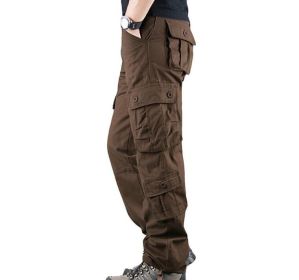Men's Relaxed Fit Cargo Pant-Reg and Big and Tall Sizes (Color: Coffee, size: 38)