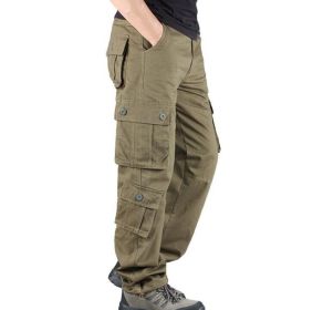 Men's Relaxed Fit Cargo Pant-Reg and Big and Tall Sizes (Color: Dark, size: 36)