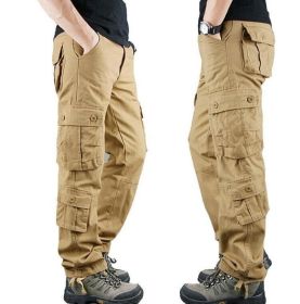 Men's Relaxed Fit Cargo Pant-Reg and Big and Tall Sizes (Color: Brown, size: 30)