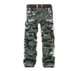 Men's Casual Cargo Pants Multi-Pocket Thick Washed Camouflage Military Work Trousers